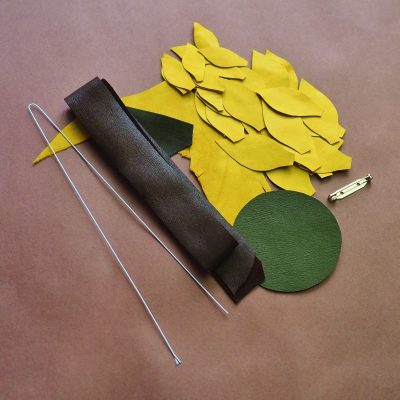 leather sunflower kit stamens