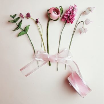 pink flowers buttonhole