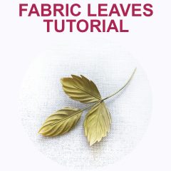 millinery fabric leaves tutorial