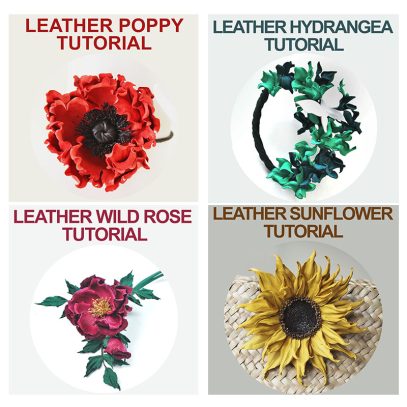NO TOOL leather flower tutorial bundle