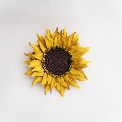 leather sunflower pin 800