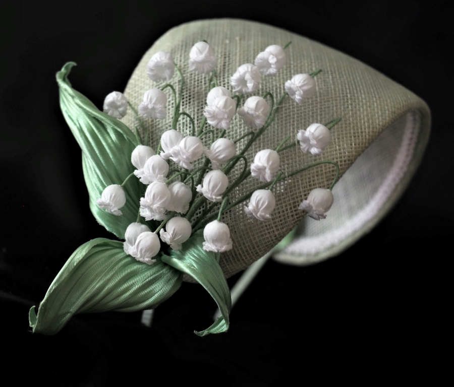 lily of the valley spring headpiece side
