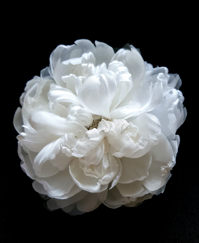 white wedding silk peony