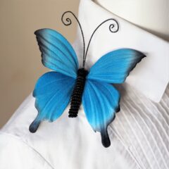 blue velvet butterfly brooch