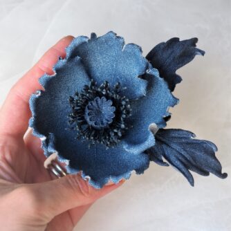 denim poppy flower SQ 800