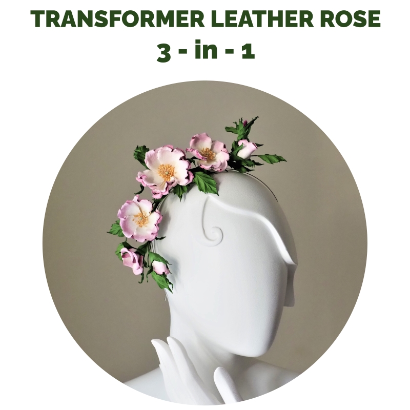 transformer leather rose DIY kit