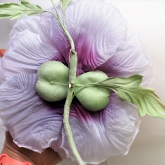 silk organza poppy brooch back 800