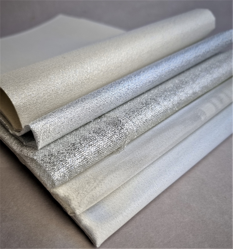 silver metallic fabrics pack
