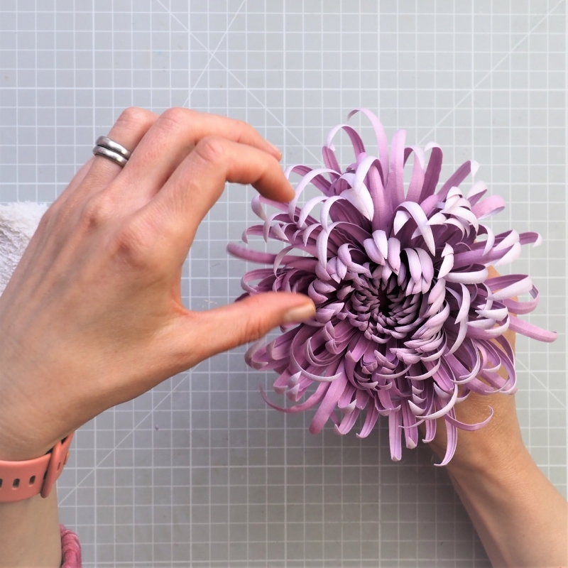 fabric chrysanthemym diy kit detail 