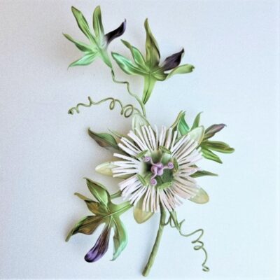 Silk Passion Flower Corsage front