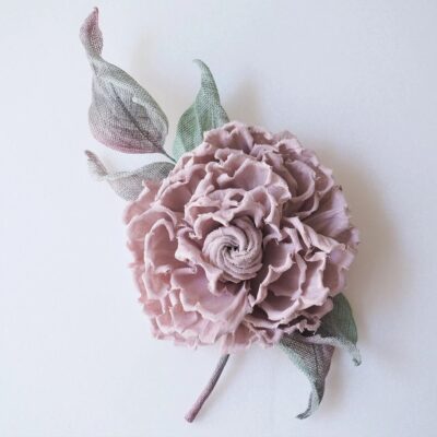 large linen rose corsage