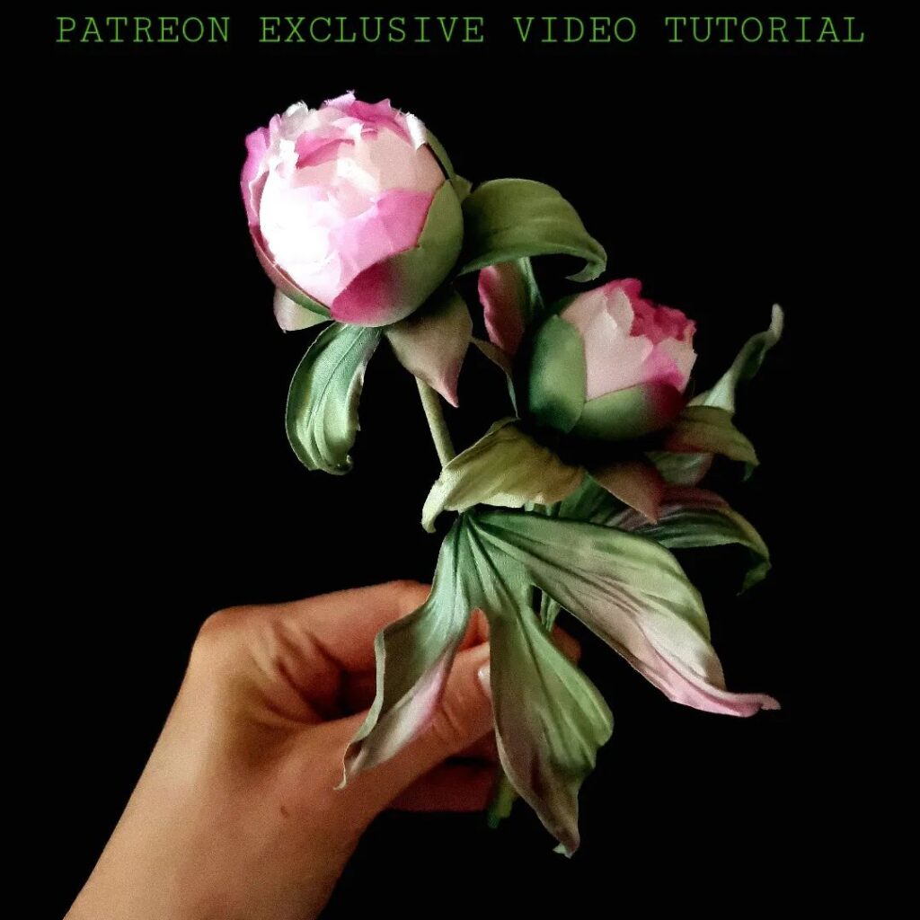 silk peony bud video tutorial