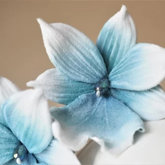 blue velvet orchid headpiece