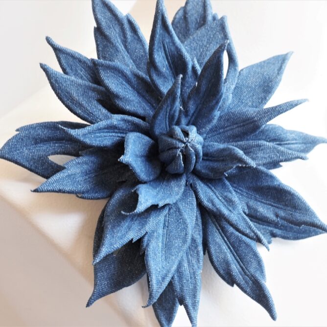 Denim flower corsage - PresentPerfect Creations | ART FLOWERS ...