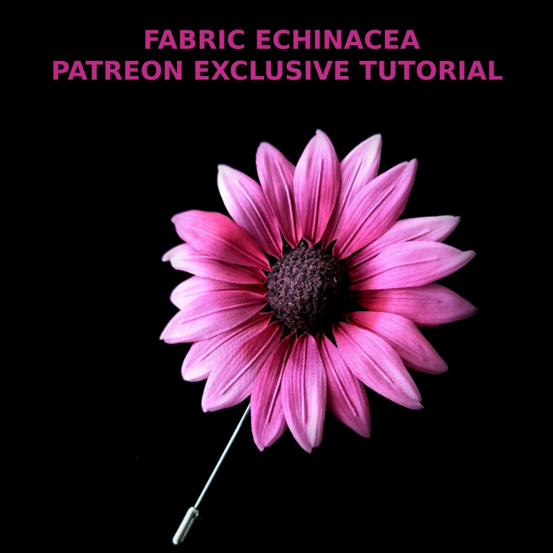 fabric echinacea tutorial cover