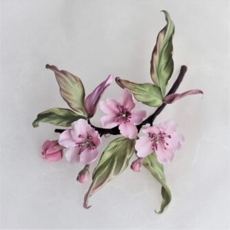 silk cherry blossom brooch