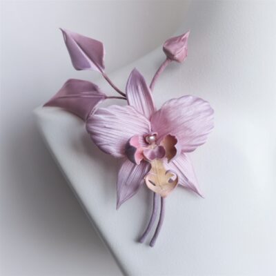 silk orchid corsage