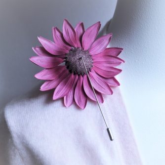 cotton echinacea flower pin back 800