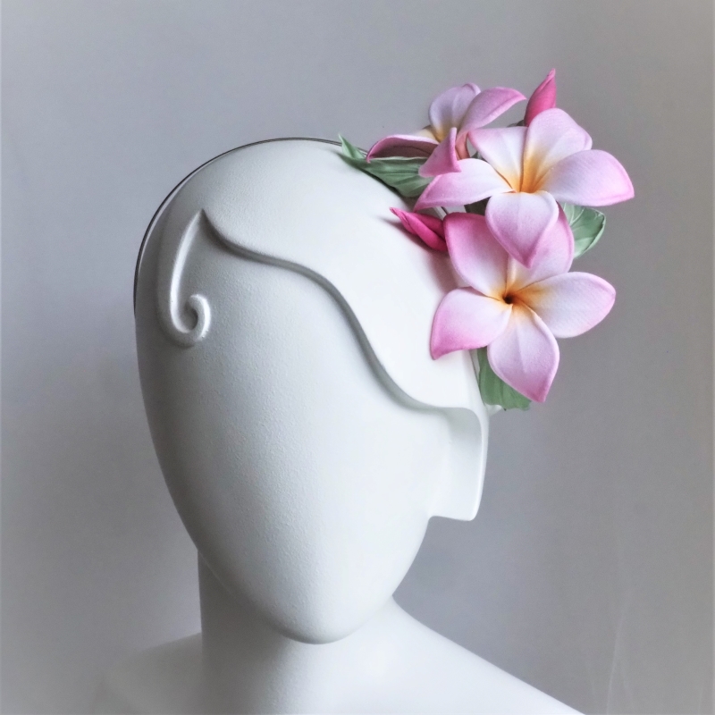 fabric plumeria headpiece