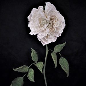 LINEN HEART SHAPED ROSE CLOSEUP