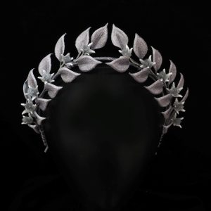 silver leaf and flower Headpiece
