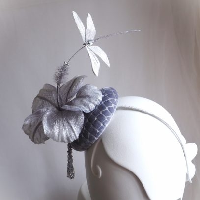 silver dragonfly and hibiscus headpiece 800
