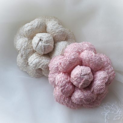 textured silk pink and ivory camellia 800