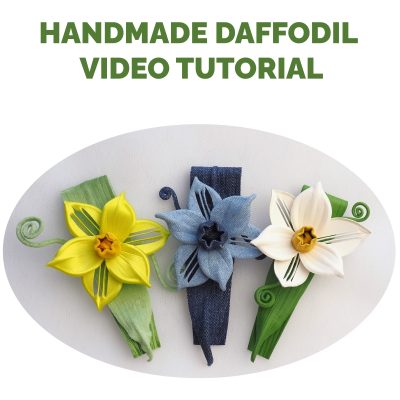 NEW Denim Daffodil Brooch video tutorial