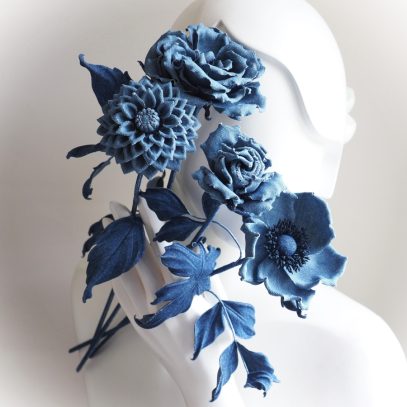 denim wedding flowers