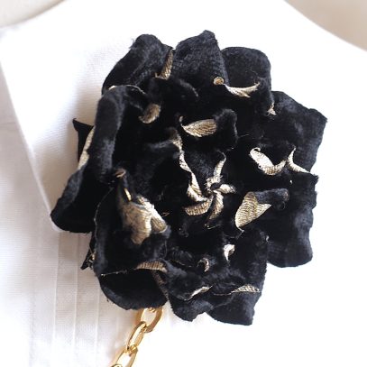 black velvet flower collar pins detail 800