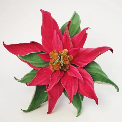 Velvet Poinsettia Brooch