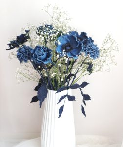 denim wedding flowers