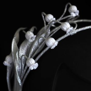 lily of the valley tiara detail