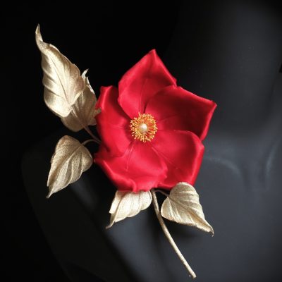 red altissimo rose corsage