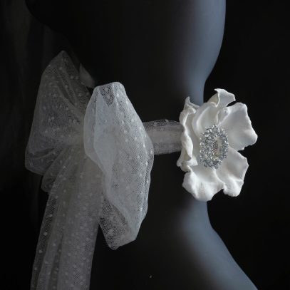 white velvet rose choker side 900