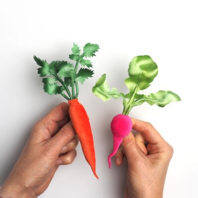 Velvet Carrot Brooch