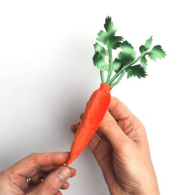 Velvet Carrot Brooch